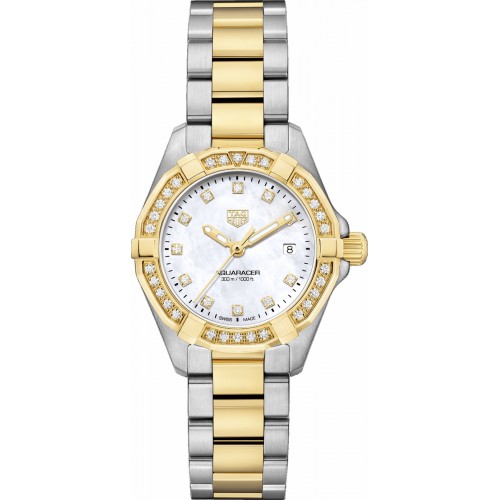 Tag Heuer Aquaracer Diamond & Gold Ladies Luxury Watch WBD1423-BB0321